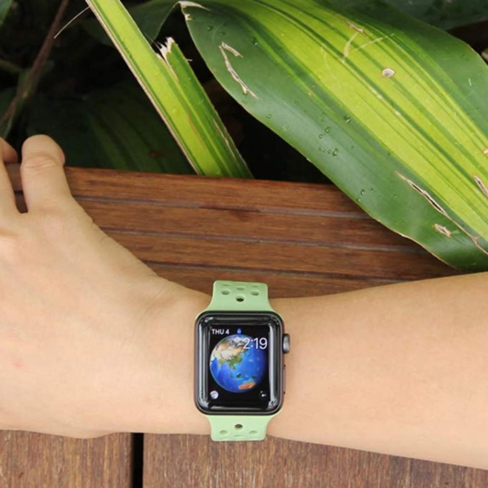 Apple Watch Wristband with Perforated Holes (Misc Brand) Deep Green NEW